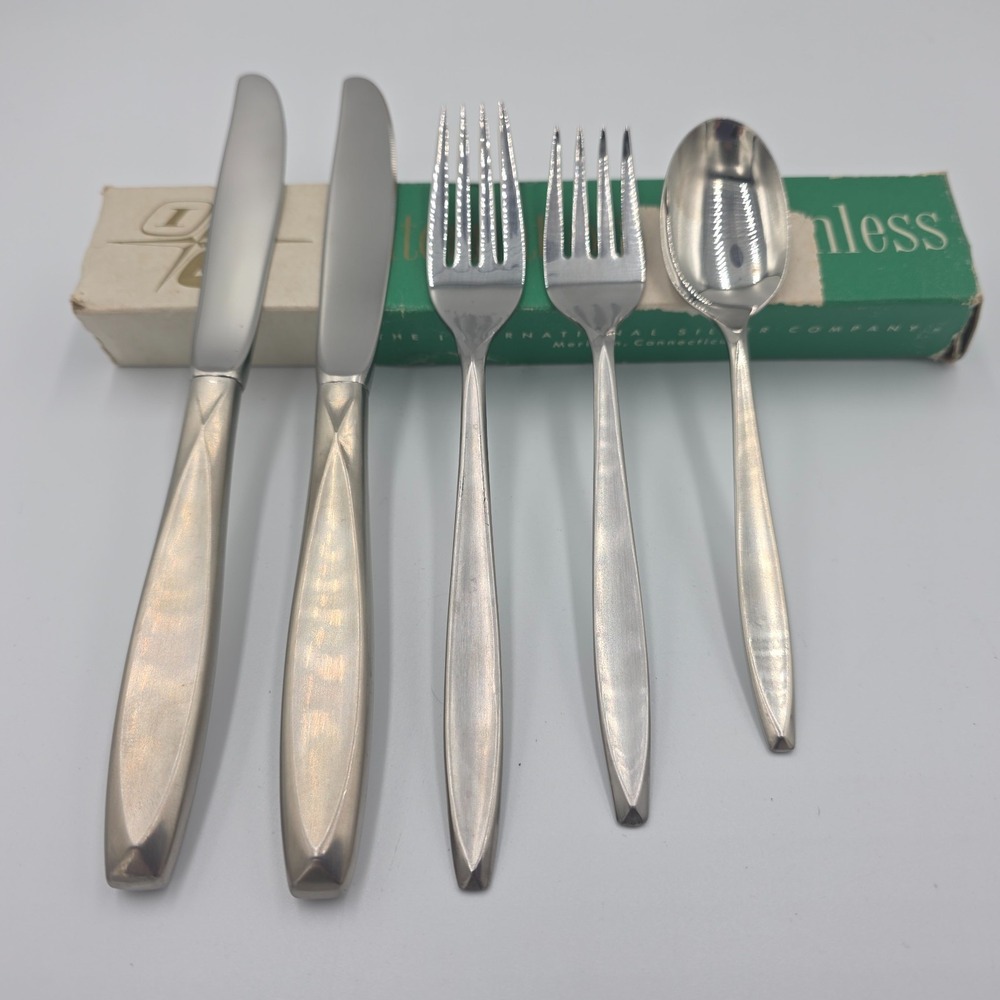 Vtg International Silver Company Flatware Set Insico Stainless USA NASSAU - Picture 3 of 7